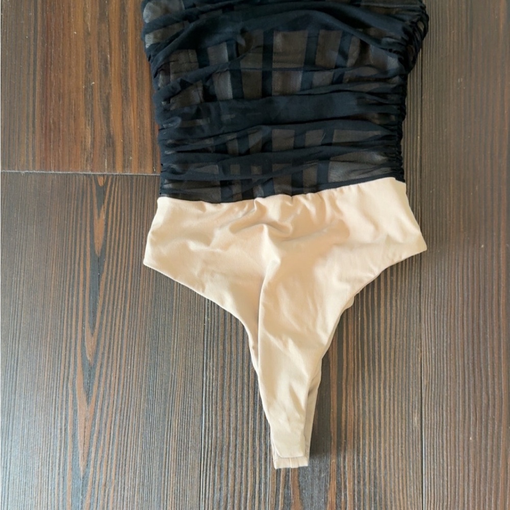 Nookie Black and Tan Shapewear Set